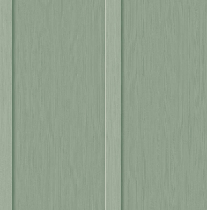 media image for Sample Faux Board and Batten Prepasted Wallpaper in Sage Green by Seabrook 242