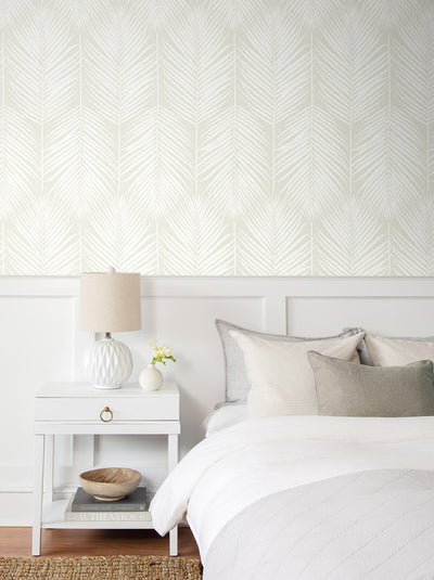 product image for Palm Silhouette Prepasted Wallpaper in Sea Salt 45