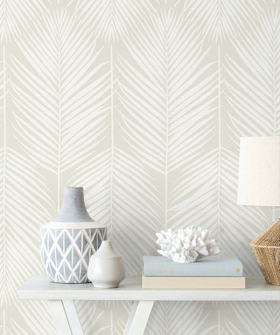 product image for Palm Silhouette Prepasted Wallpaper in Sea Salt 78