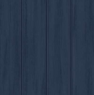 product image for Faux Wood Panel Prepasted Wallpaper in Naval Blue by Seabrook 73