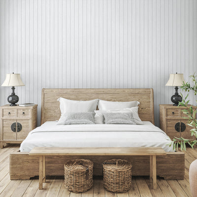 product image for Faux Beadboard Prepasted Wallpaper in Pearl Grey by Seabrook 48