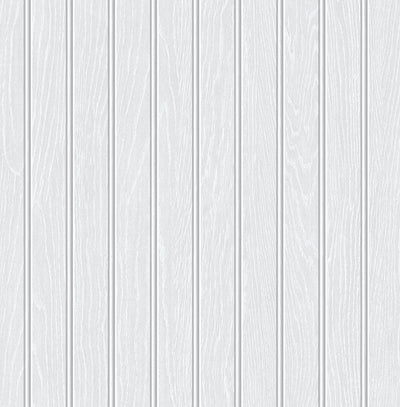 product image of Sample Faux Beadboard Prepasted Wallpaper in Pearl Grey by Seabrook 590
