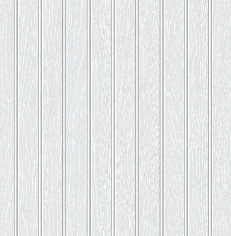 media image for Sample Faux Beadboard Prepasted Wallpaper in Pearl Grey by Seabrook 257