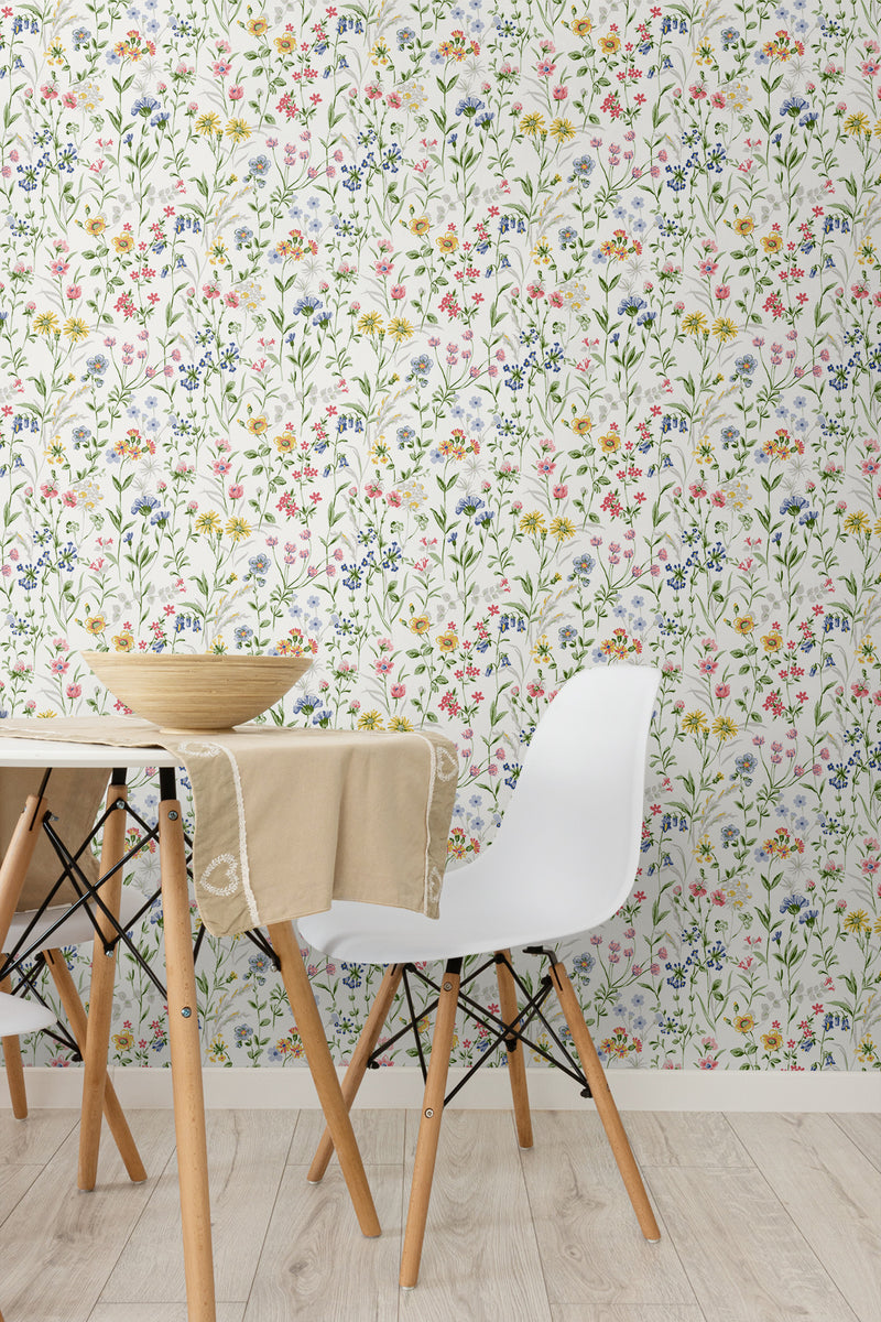 media image for Wildflowers Prepasted Wallpaper in Multi by Seabrook 218
