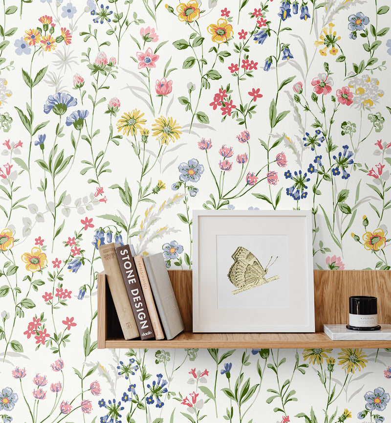 media image for Wildflowers Prepasted Wallpaper in Multi by Seabrook 287