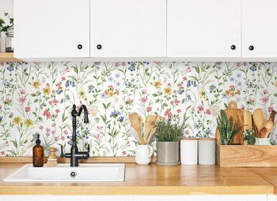 product image for Wildflowers Prepasted Wallpaper in Multi by Seabrook 82