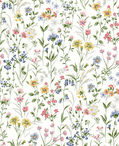 product image for Wildflowers Prepasted Wallpaper in Multi by Seabrook 0