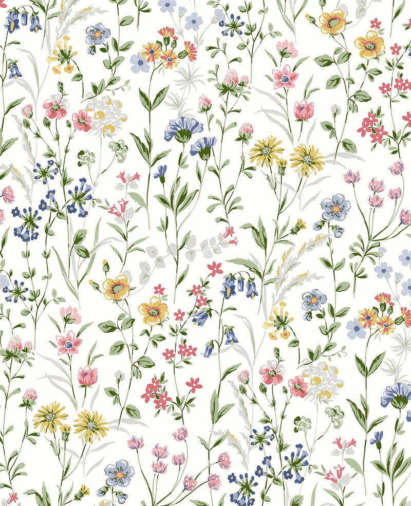 media image for Wildflowers Prepasted Wallpaper in Multi by Seabrook 28