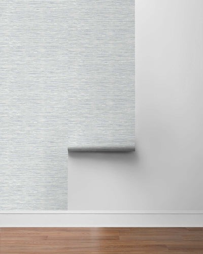 product image for Southport Faux Grasscloth Prepasted Wallpaper in Dove Grey & Bluestone 85