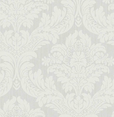 product image for Genevieve Damask Wallpaper in Morning Mist 25