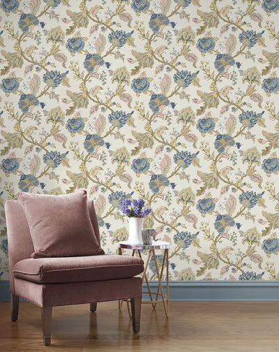product image for Lana Jacobean Wallpaper in Parchment 53