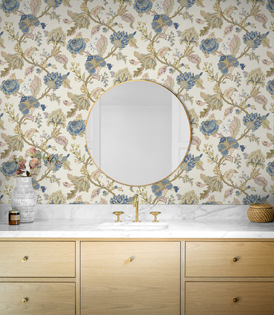 product image for Lana Jacobean Wallpaper in Parchment 24