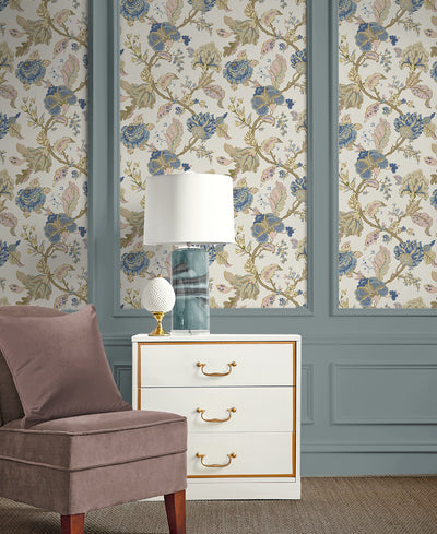 product image for Lana Jacobean Wallpaper in Parchment 17