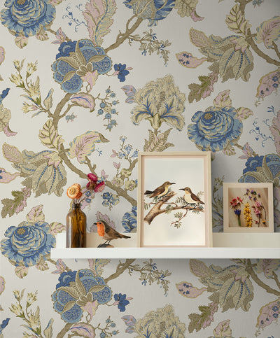 product image for Lana Jacobean Wallpaper in Parchment 72