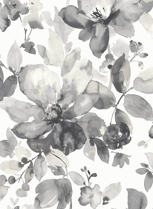media image for Sample Watercolor Garden Wallpaper in Inkwell 226