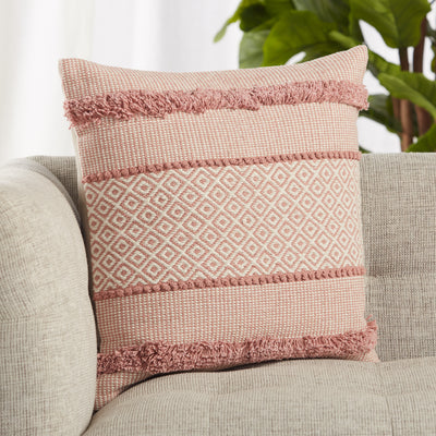 product image for Imena Trellis Pillow in Pink & Cream 90