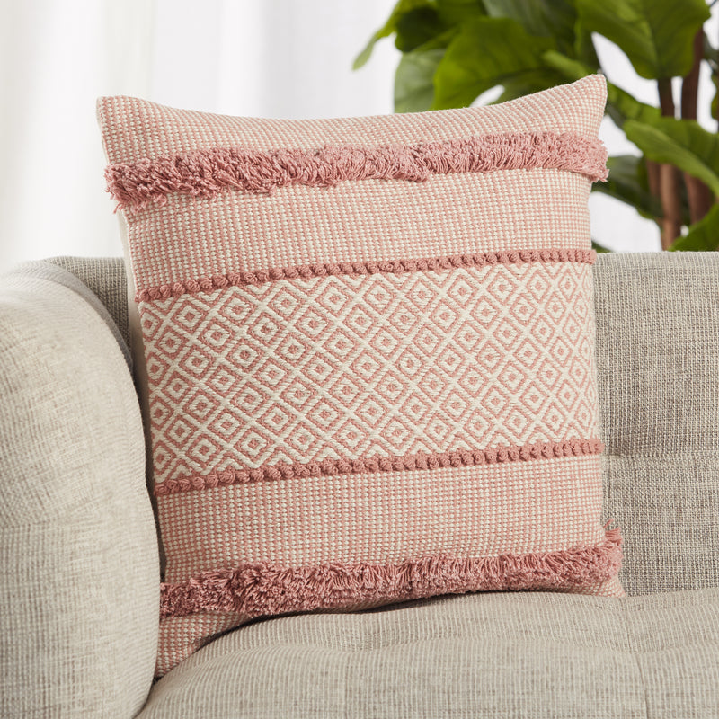 media image for Imena Trellis Pillow in Pink & Cream 278