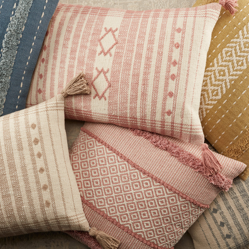 media image for Imena Trellis Pillow in Pink & Cream 242