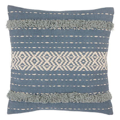 product image for Palmyra Tribal Pillow in Blue & White 15