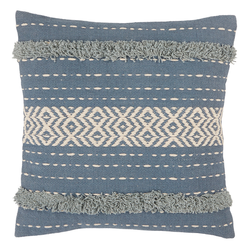media image for Palmyra Tribal Pillow in Blue & White 295