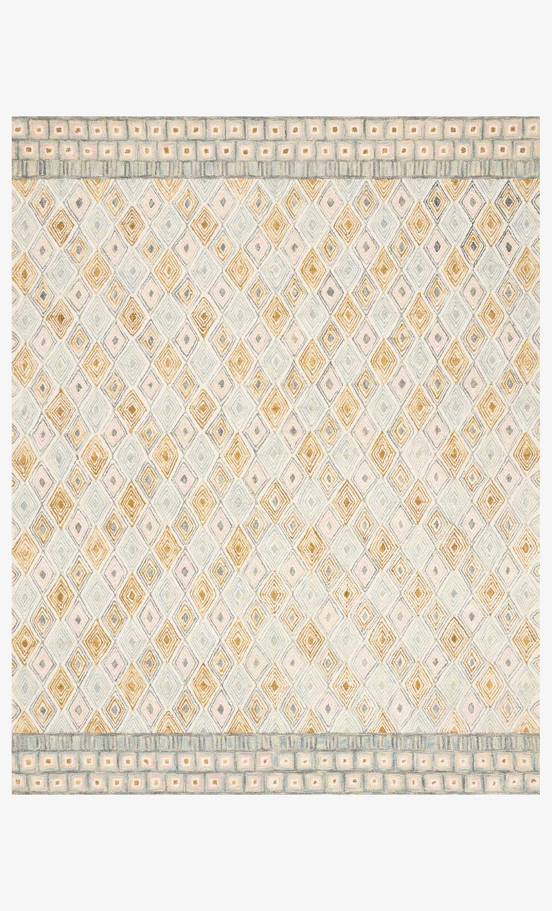 media image for Priti Rug in Mist & Gold by Loloi 214