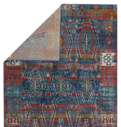 product image for Miron Trellis Rug in Blue & Red 41