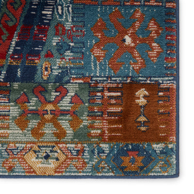 product image for Miron Trellis Rug in Blue & Red 59