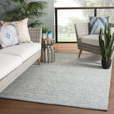 product image for Lamanda Indoor/ Outdoor Solid Gray/ Ivory Rug by Jaipur Living 12
