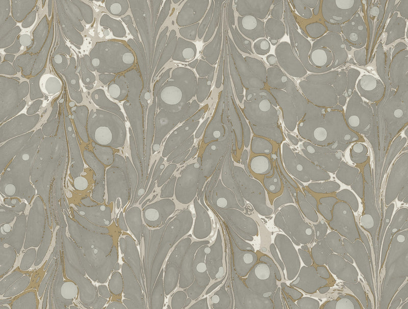 media image for Marbled Endpaper Peel & Stick Wallpaper in Neutral by York Wallcoverings 293