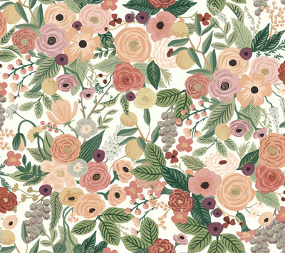 product image of Garden Party Peel & Stick Wallpaper in Burgundy by York Wallcoverings 578