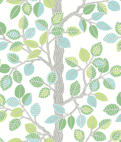 product image of Forest Leaves Peel & Stick Wallpaper in Green by York Wallcoverings 555