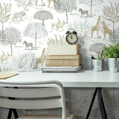 product image for On The Savannah Beige Peel & Stick Wallpaper by York Wallcoverings 71