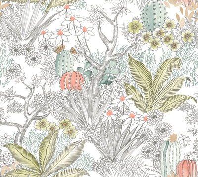 product image of Flowering Desert Peel & Stick Wallpaper in Grey by York Wallcoverings 570