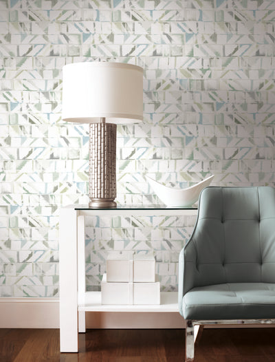 product image for Refraction Peel & Stick Wallpaper in Blue from the Risky Business III Collection by York Wallcoverings 65