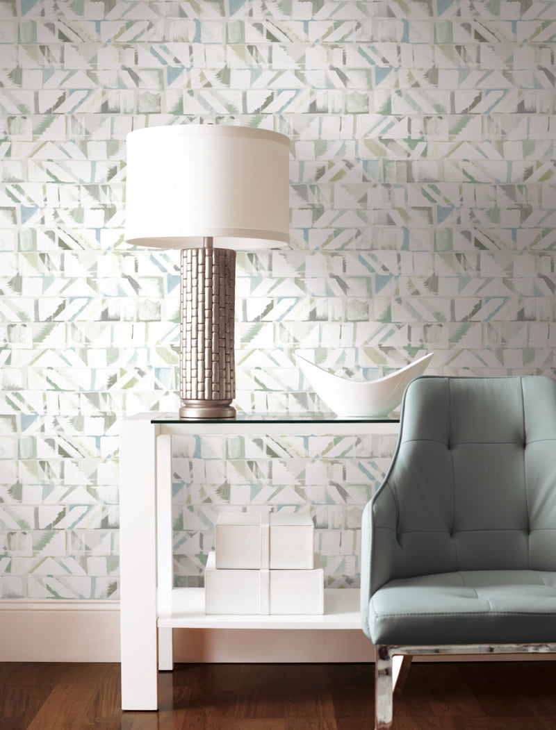 media image for Refraction Peel & Stick Wallpaper in Blue from the Risky Business III Collection by York Wallcoverings 29