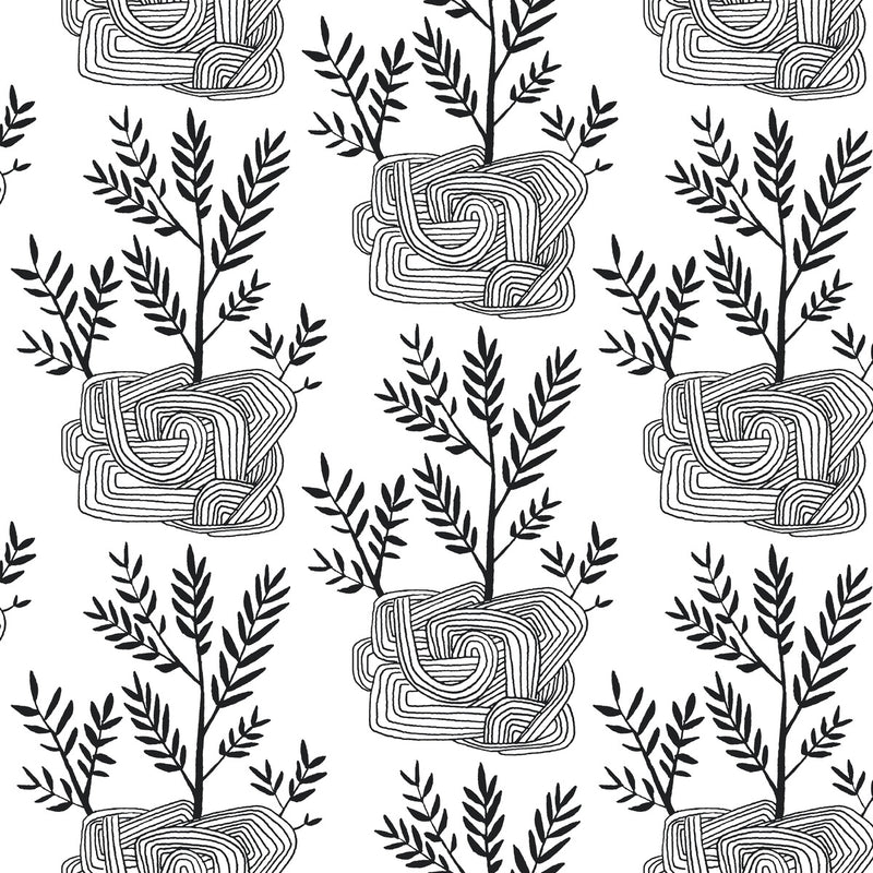 media image for sample seedlings peel stick wallpaper in black from the risky business iii collection by york wallcoverings 1 29