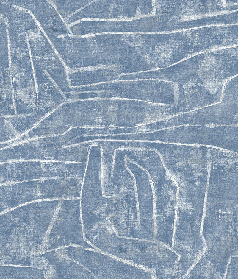 media image for sample urban chalk peel stick wallpaper in blue from the risky business iii collection by york wallcoverings 1 289