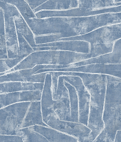 product image of Urban Chalk Peel & Stick Wallpaper in Blue from the Risky Business III Collection by York Wallcoverings 538