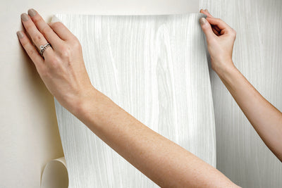 product image for Linden White Peel & Stick Wallpaper by York Wallcoverings 0