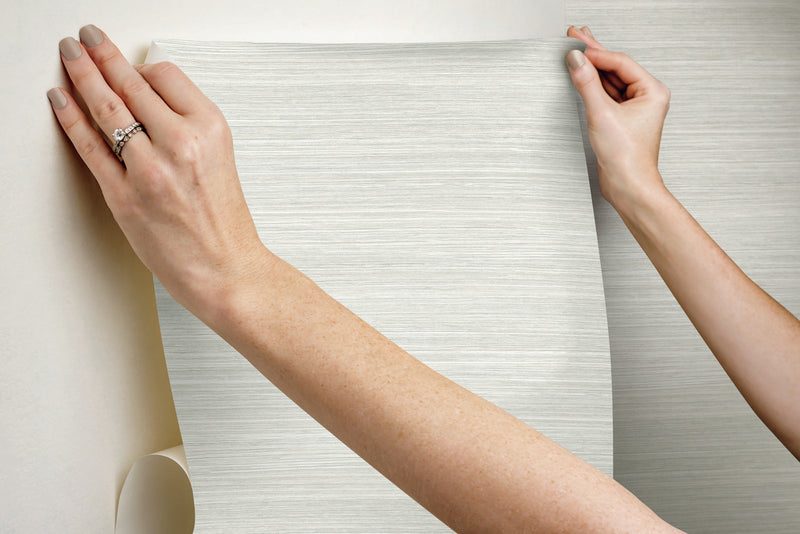 media image for Cattail Weave White Peel & Stick Wallpaper by York Wallcoverings 219
