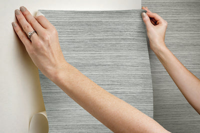 product image for Cattail Weave Grey Peel & Stick Wallpaper by York Wallcoverings 5