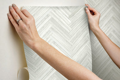 product image for Hermosa Herringbone Beige Peel & Stick Wallpaper by York Wallcoverings 30