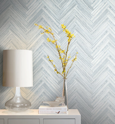 product image for Hermosa Herringbone Blue Peel & Stick Wallpaper by York Wallcoverings 62