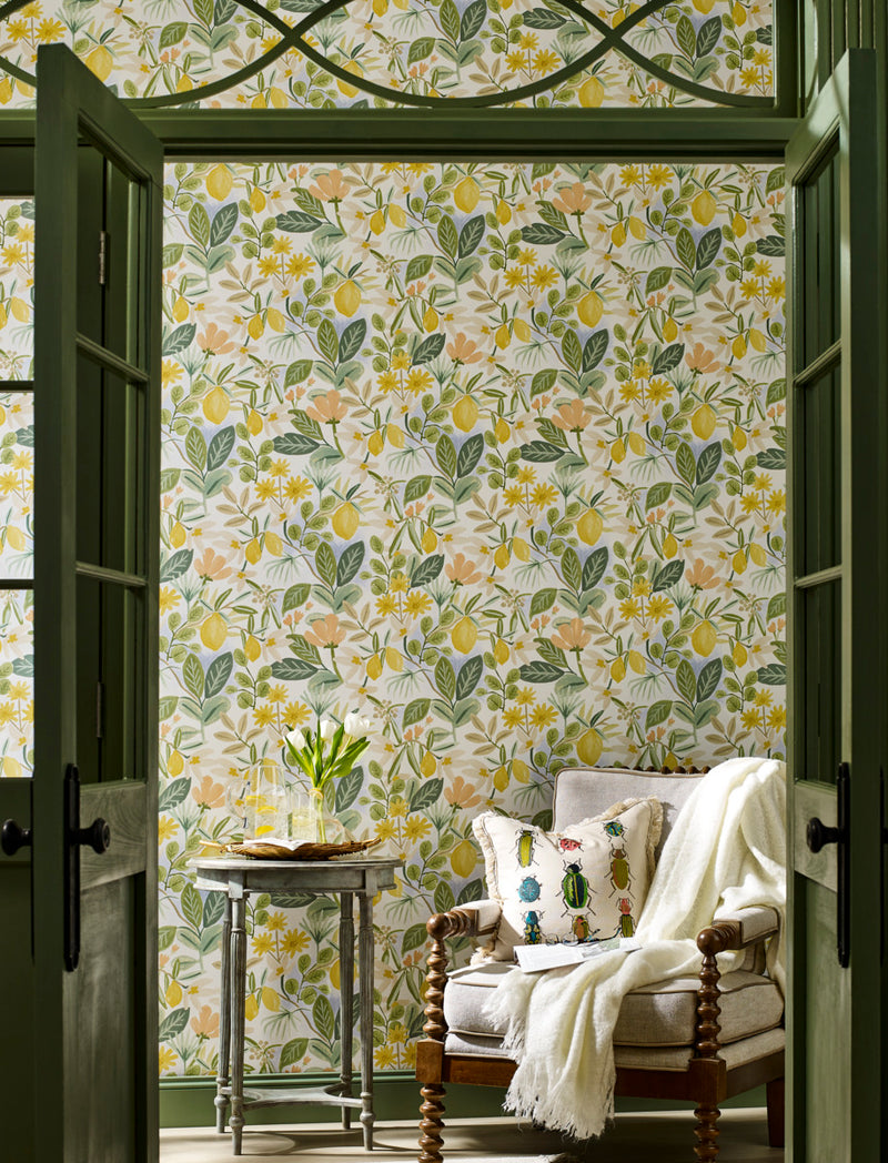 media image for Amalfi Peel & Stick Wallpaper in Pink/Green by York Wallcoverings 23