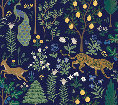 product image of Menagerie Peel & Stick Wallpaper in Blue by York Wallcoverings 555