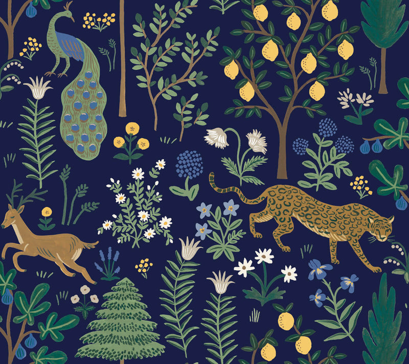 media image for Menagerie Peel & Stick Wallpaper in Blue by York Wallcoverings 279