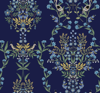 product image of Luxembourg Peel & Stick Wallpaper in Blue by York Wallcoverings 578