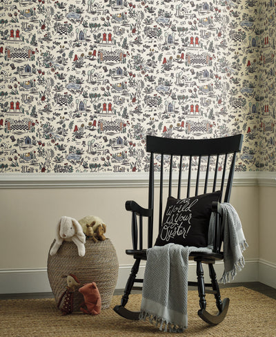 product image for Wonderland Peel & Stick Wallpaper in Pastel by York Wallcoverings 74