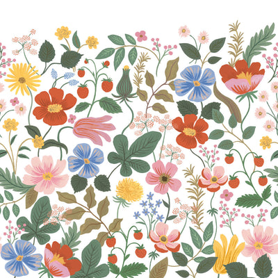 product image of Strawberry Fields Peel & Stick Wall Mural in White/Green by York Wallcoverings 596