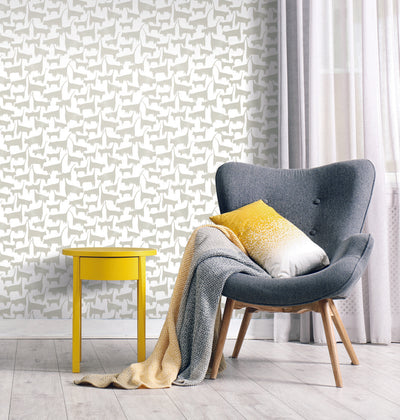 product image for Cat Tails Beige Peel & Stick Wallpaper by York Wallcoverings 94